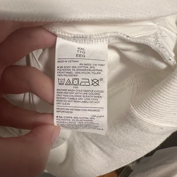 Old Navy Active Puffer Zipper Hoodie Sweatshirt Coat White Size XXL - Picture 4 of 7